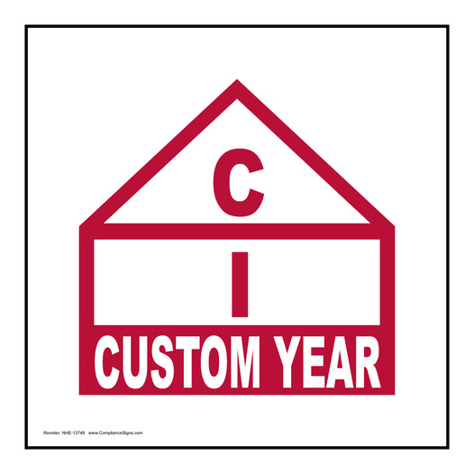 C-I, Concrete, Type I Construction With Year Sign NHE-13748