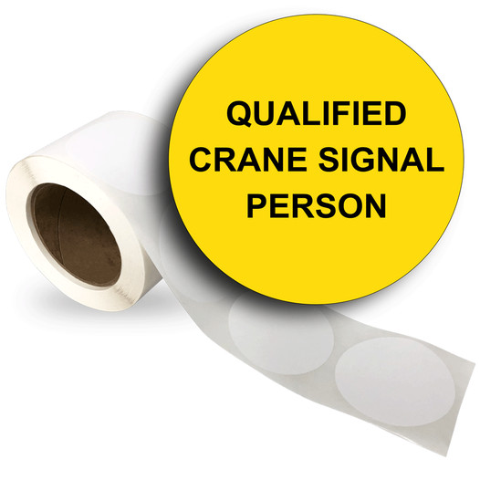Crane Hand Signals Roll Label LDRE-26563_YLW