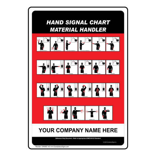 Material Handler Sign CRANE-143 Crane Hand Signals