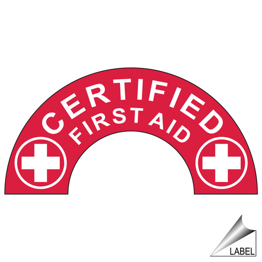 Certified First Aid Hard Hat / Helmet Label NHE-19242