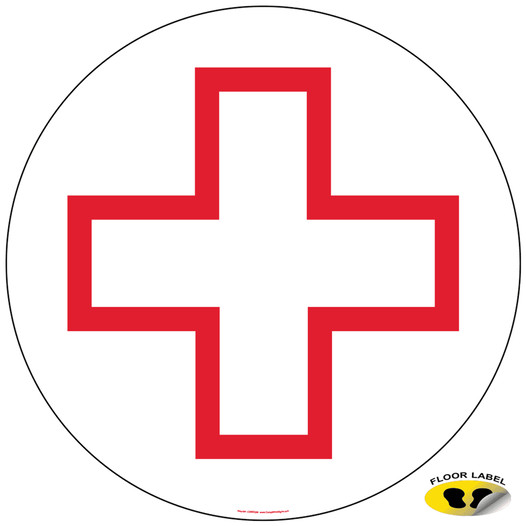 First Aid Floor Label NHE-18818