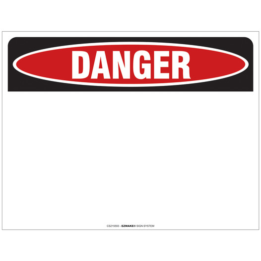 OSHA Danger Header Blank EZMake Labels CS215593