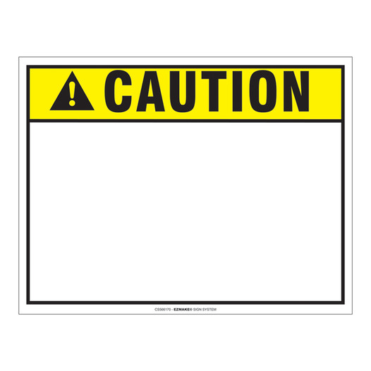 ANSI Caution Header Blank EZMake Labels CS566170