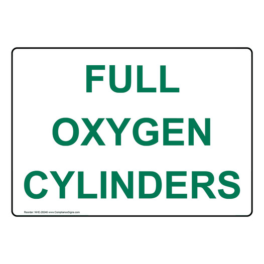 Full Oxygen Cylinders Sign NHE-28246