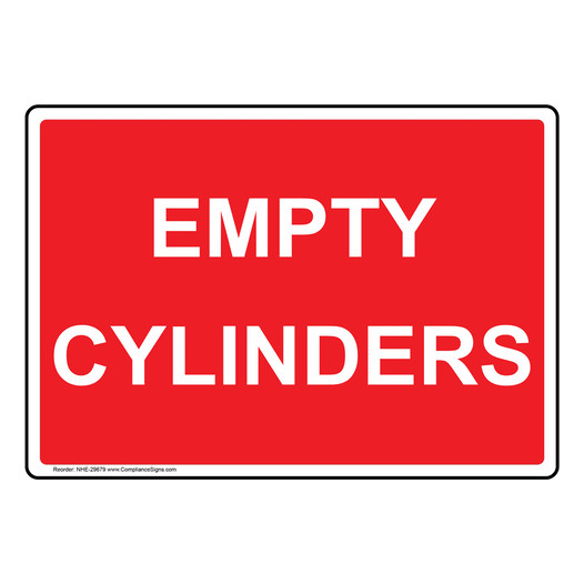 Empty Cylinders Sign NHE-29679
