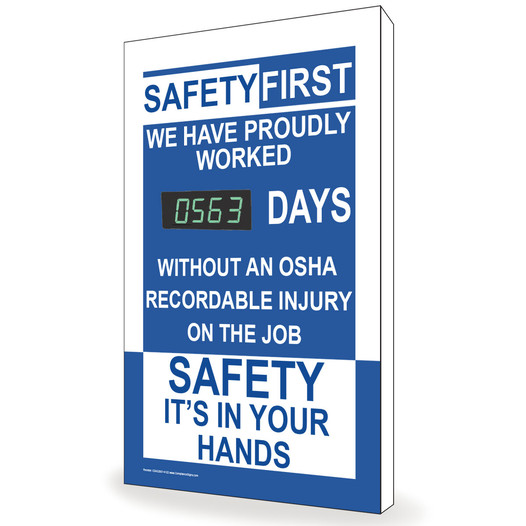 DAYS WITHOUT RECORDABLE INJURY Digital Safety Scoreboard CS452661