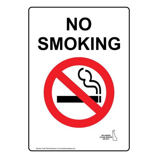 Delaware No Smoking Sign NHE-7044-Delaware