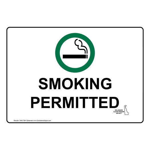 Delaware Smoking Permitted Sign NHE-7041-Delaware