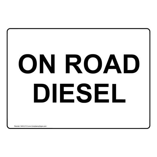 On Road Diesel Sign NHE-2113