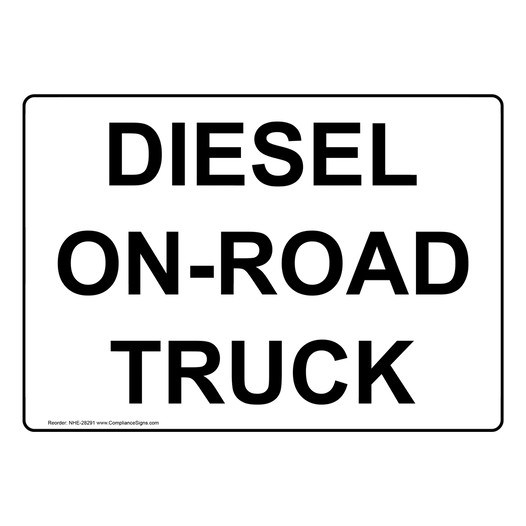 Diesel On-Road Truck Sign NHE-28291