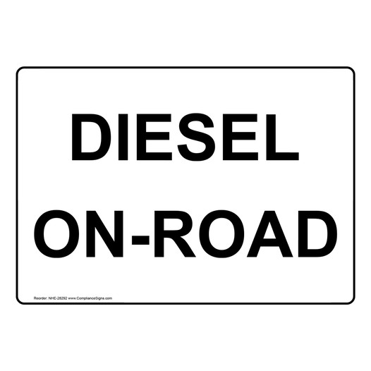 Diesel On-Road Sign NHE-28292