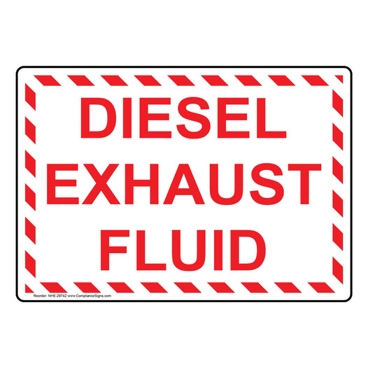 Diesel Exhaust Fluid Sign NHE-29742