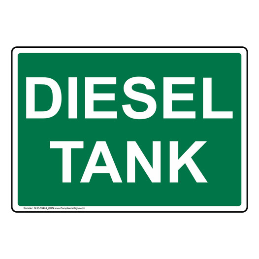 Diesel Tank Sign NHE-33474_GRN