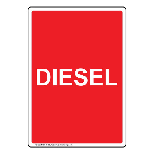 Portrait Diesel Sign NHEP-33463_RED