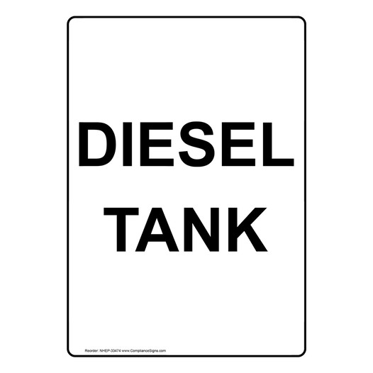 Portrait Diesel Tank Sign NHEP-33474