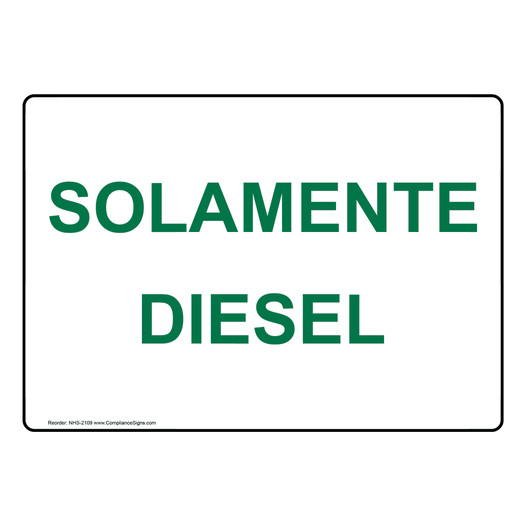 Solamente Diesel Sign NHS-2109