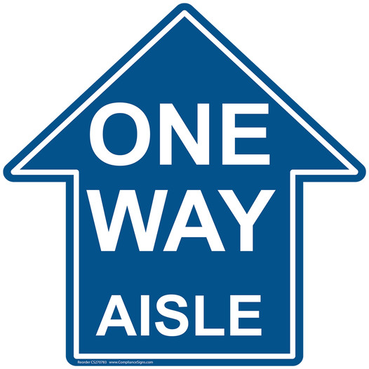 One Way Aisle Floor Label CS270783