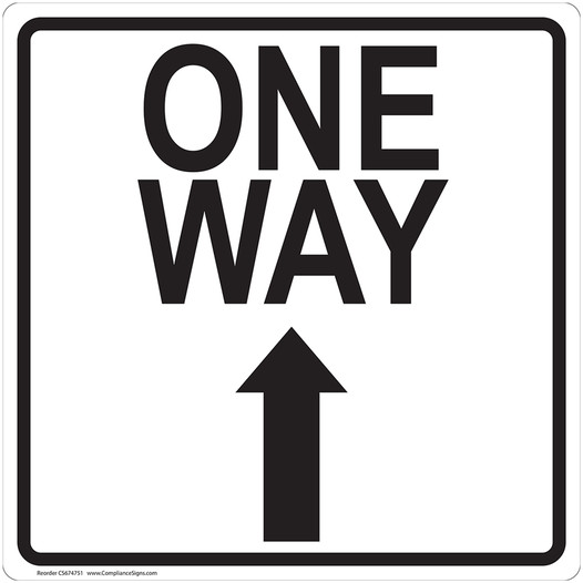 One Way [Up Arrow] Floor Label CS674751