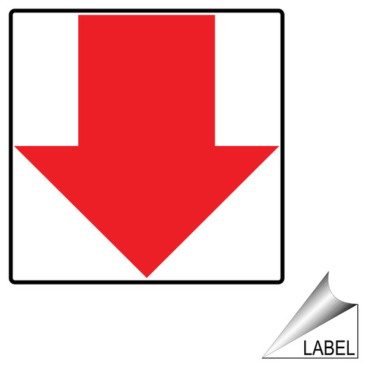 Down Arrow Symbol Label for Directional LABEL_SYM_117_b
