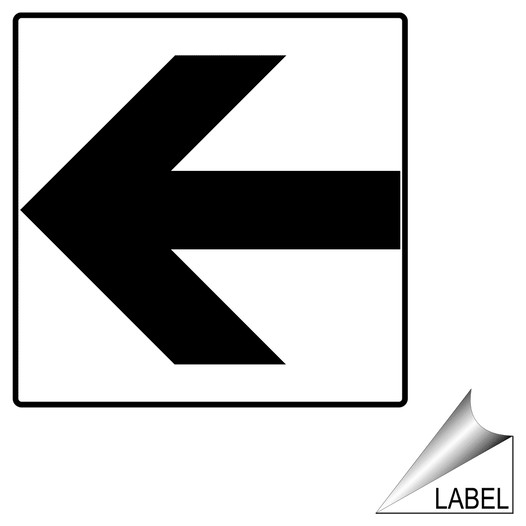 Arrow Left Symbol Label for Directional LABEL_SYM_51_a