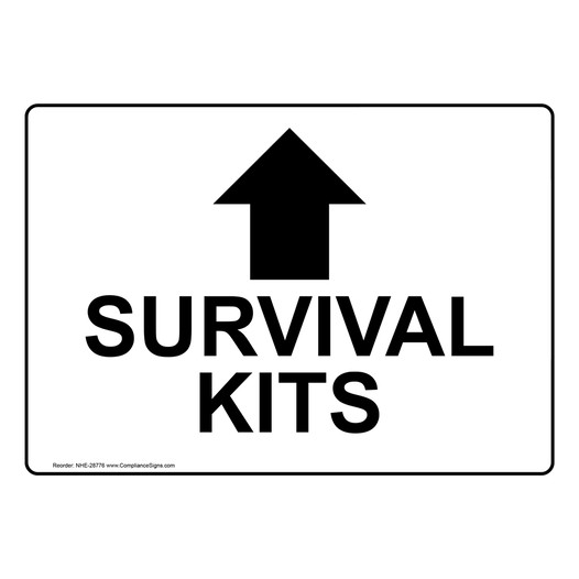Survival Kits [Up Arrow] Sign With Symbol NHE-28776