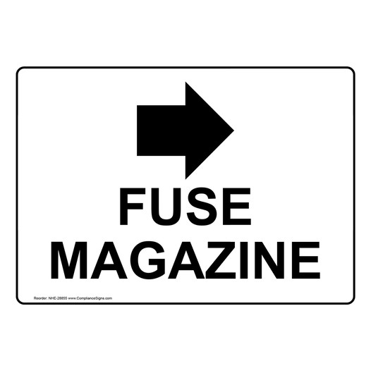 Fuse Magazine [Right Arrow] Sign With Symbol NHE-28855