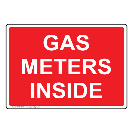 Gas Meters Inside Sign NHE-29440