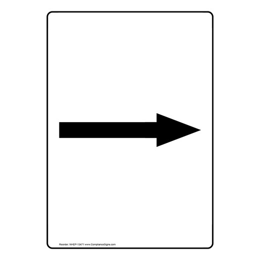 Portrait [Graphic Only] Directional Sign With Symbol NHEP-13471