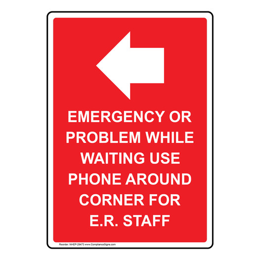 Portrait Emergency Or Problem While Sign With Symbol NHEP-29473