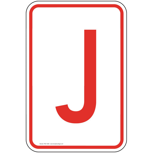 Letter J Sign PKE-15490 Directional