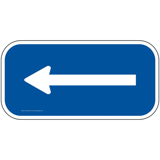 Arrow White On Blue Sign for Parking Control PKE-20895