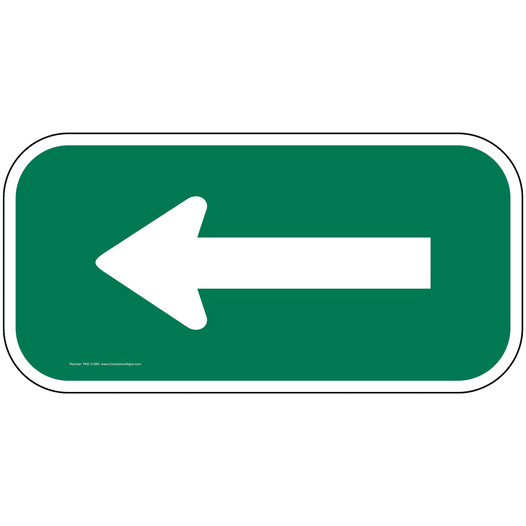 White Arrow on Green Sign With Symbol PKE-21985 Directional