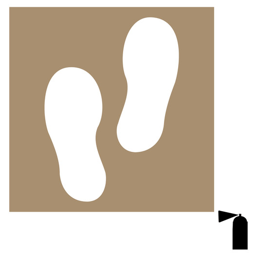 Footprints Symbol Stencil for Wayfinding NHE-19019