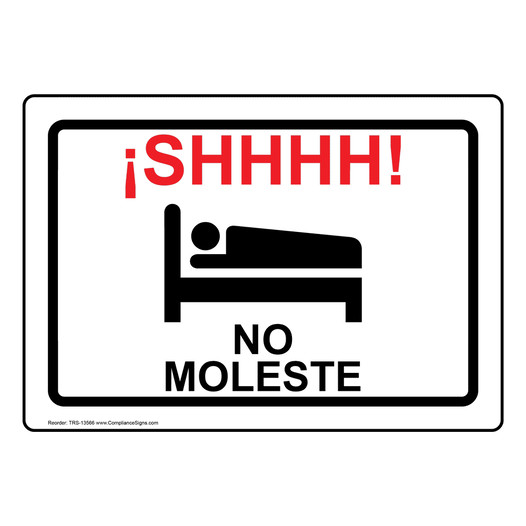 Shhhh! Please Do Not Disturb Spanish Sign TRS-13566