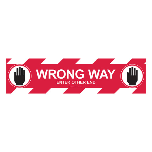 Wrong Way Enter Other End Floor Label CS729170