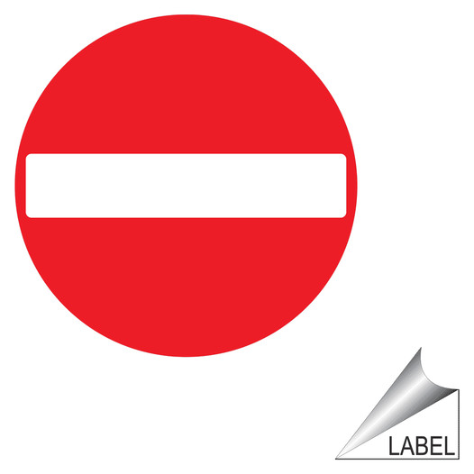 Do Not Enter Symbol Only Label LABEL-CIRCLE-03-b Enter / Exit