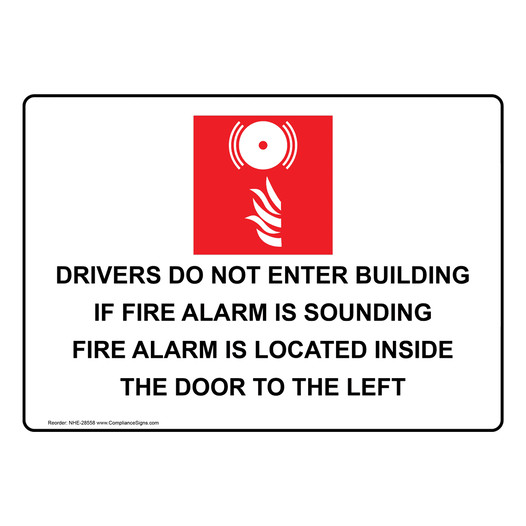 Drivers Do Not Enter Building If Sign With Symbol NHE-28558