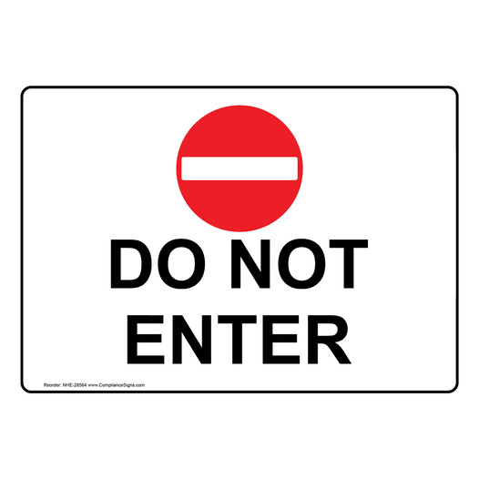 Do Not Enter Sign With Symbol NHE-28564