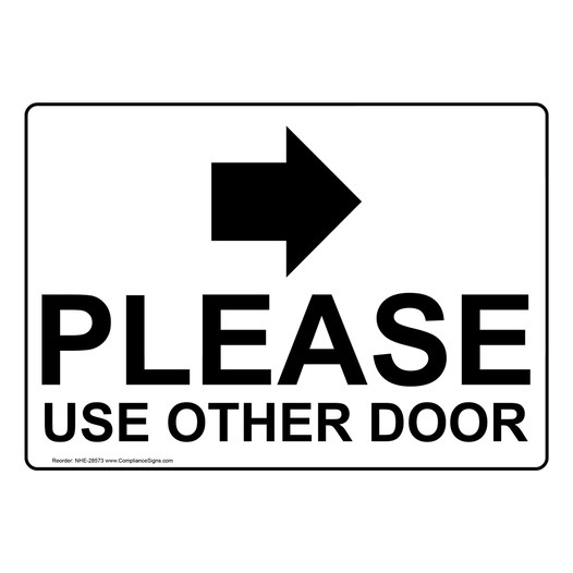 Please Use Other Door Sign With Symbol NHE-28573