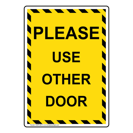Portrait Please Use Other Door Sign NHEP-28513