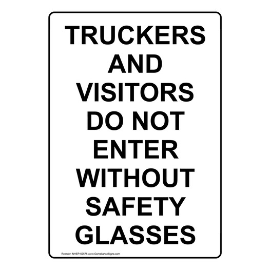 Portrait TRUCKERS AND VISITORS DO NOT ENTER Sign NHEP-50575