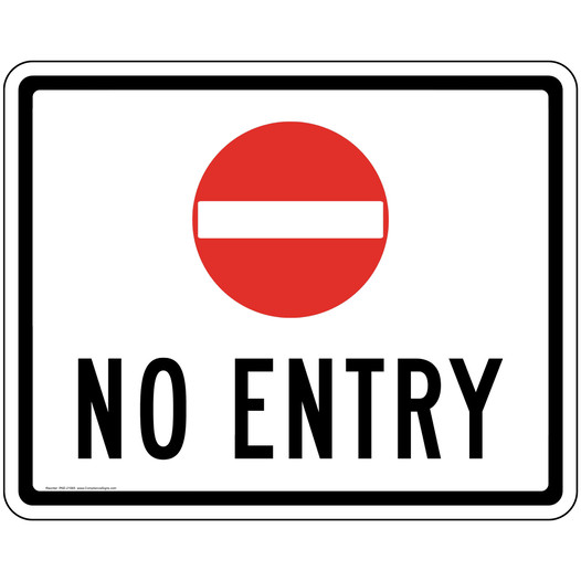 No Entry Symbol Sign for Enter / Exit PKE-21565
