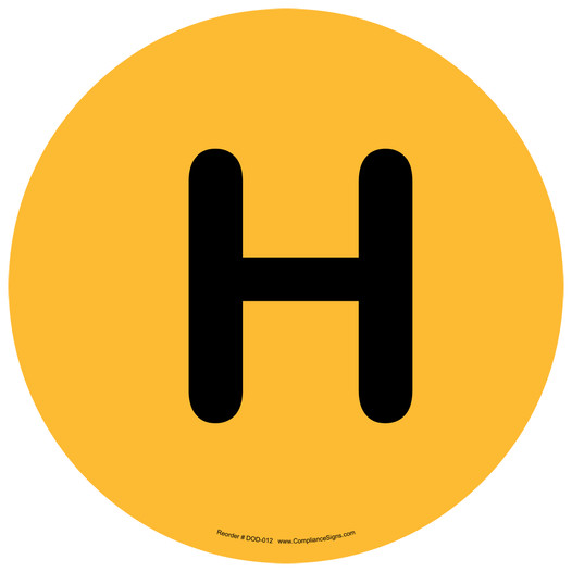 DOD 6055 H Type Nerve Mustard Agents Hazmat Sign DOD-012