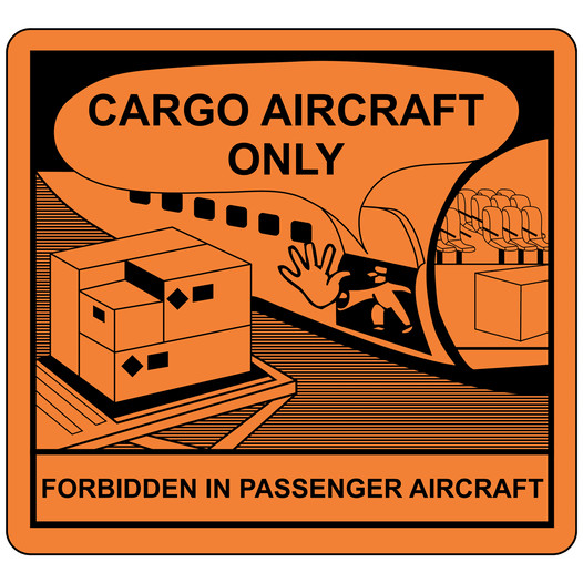 DOT Cargo Aircraft Only Label DOT-13259