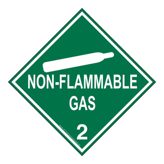 DOT Non-Flammable Gas 2 Sign DOT-13233 Hazardous Loads