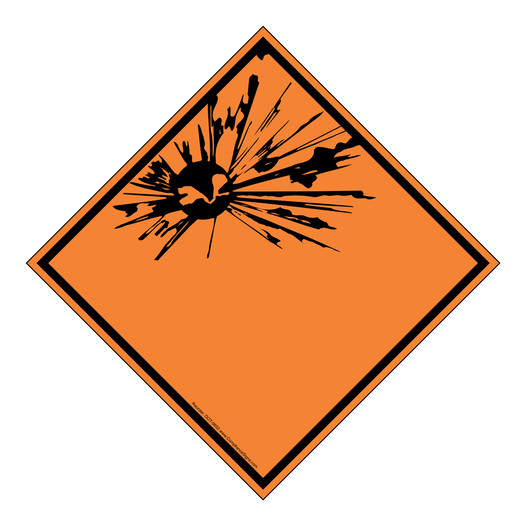 DOT Blank Explosive Sign DOT-9852 Hazardous Loads