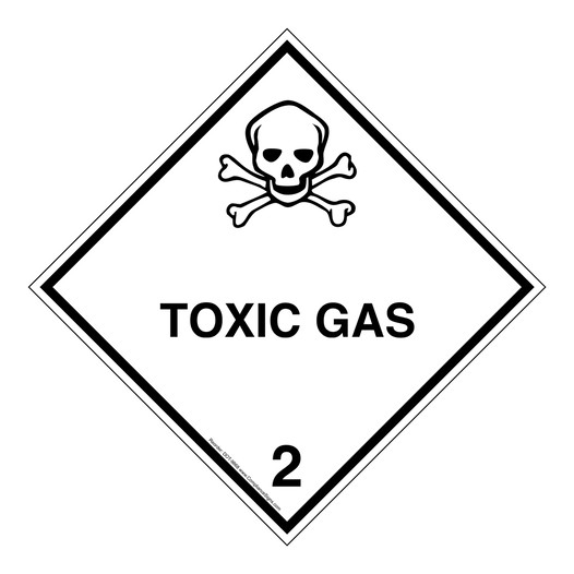 DOT Toxic Gas 2 Sign DOT-9868 Hazardous Loads