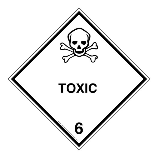DOT Toxic 6 Hazmat Sign DOT-9894