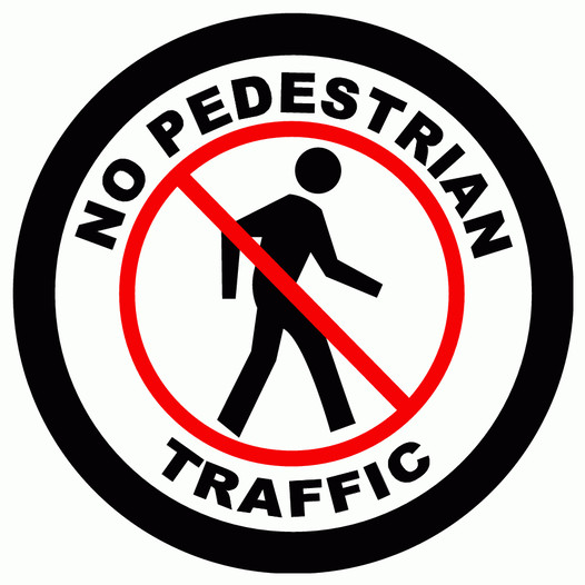 No Pedestrian Traffic Sign 40S4059