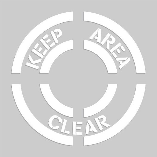 20 inch Keep Area Clear Stencil 40SS211